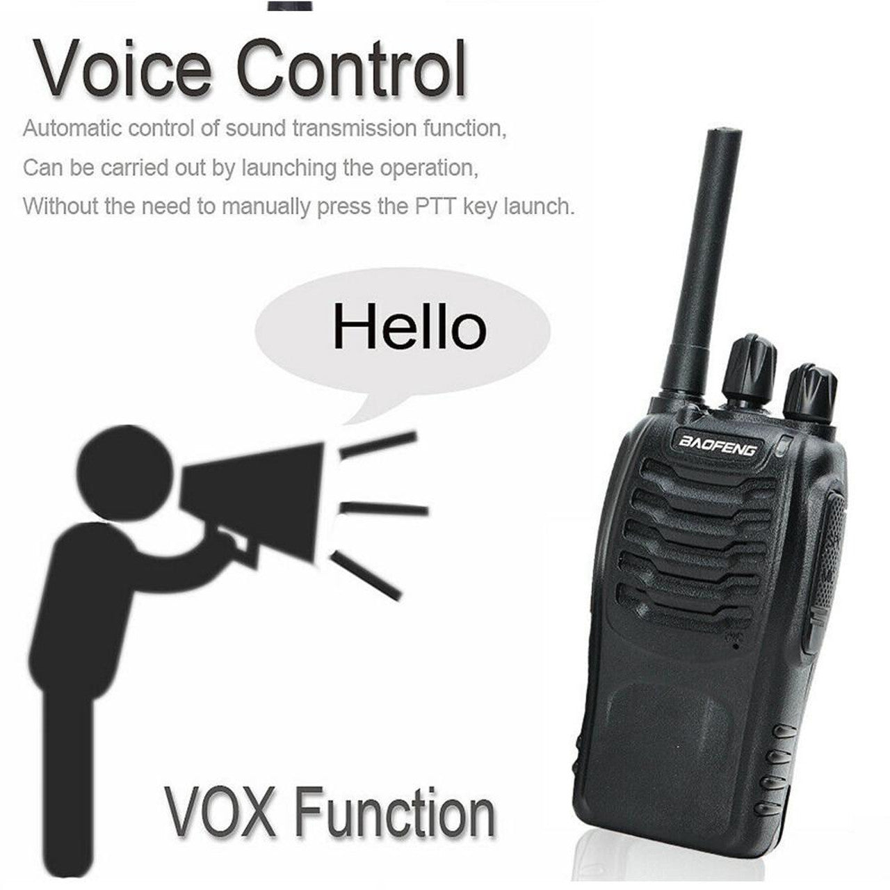 BAOFENG Walkie Talkie BF-888s Pack of 4 with Earphone